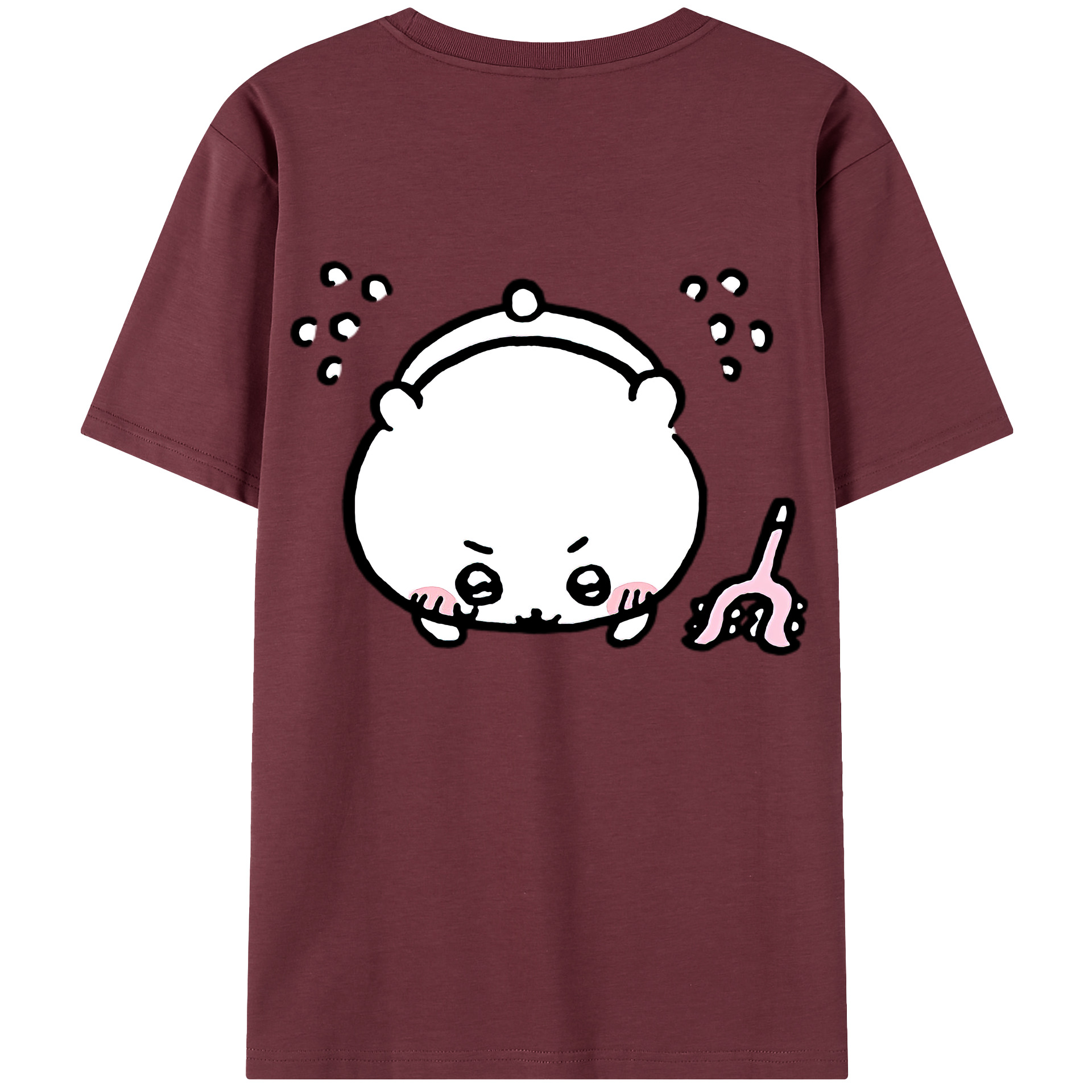 （画像用） ちいかわ ちいかわ Chii-kawa chiikawa 綿100％半袖Tシャツ（背面プリント）